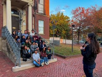 Archer Fellow Staff Leads a Walking Tour