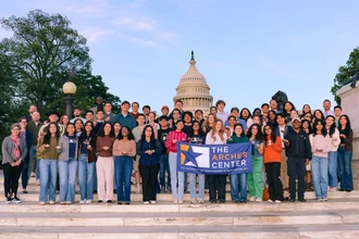 Spring 2026 Archer Fellows at Sunset Class Near the Capitol